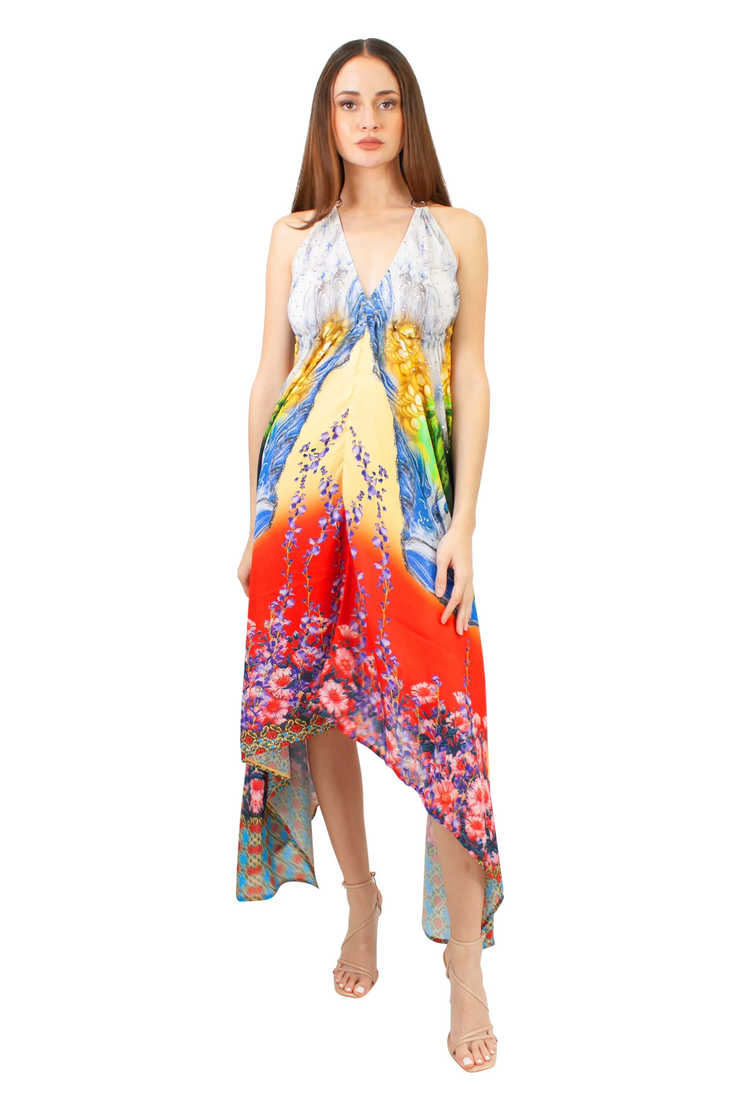 LD-104 Dress in Purple Mix