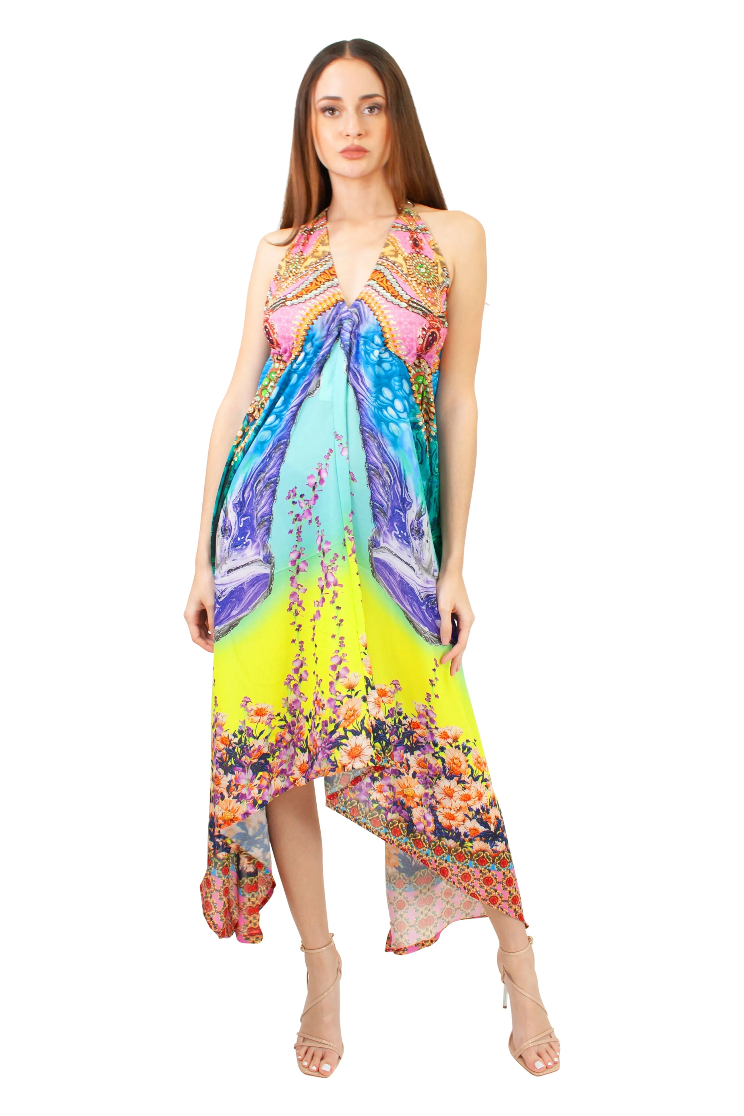 LD-104 Dress in Purple Mix
