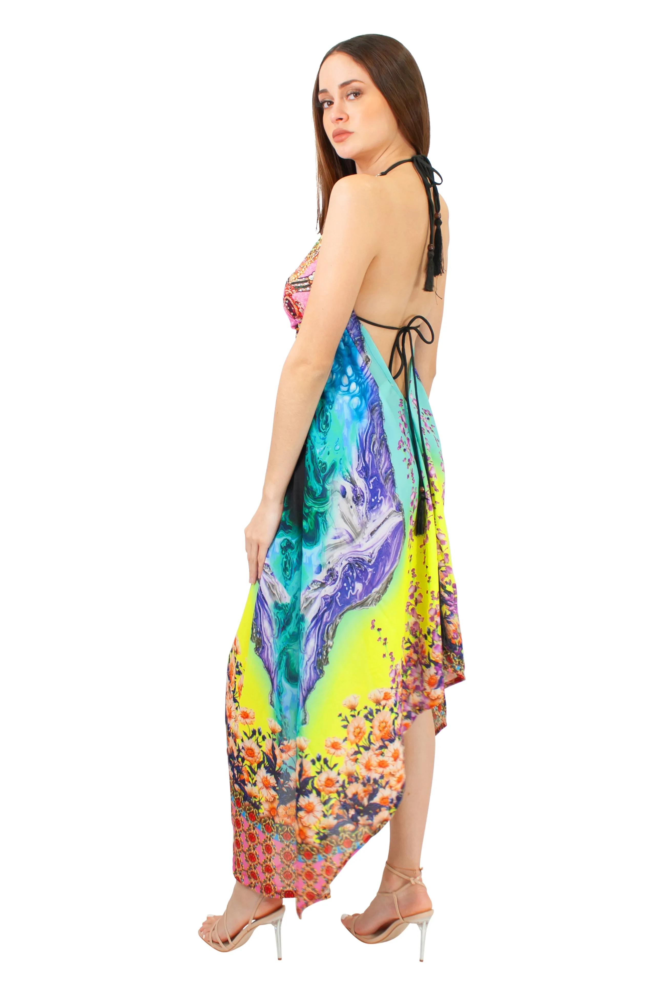 LD-104 Dress in Purple Mix