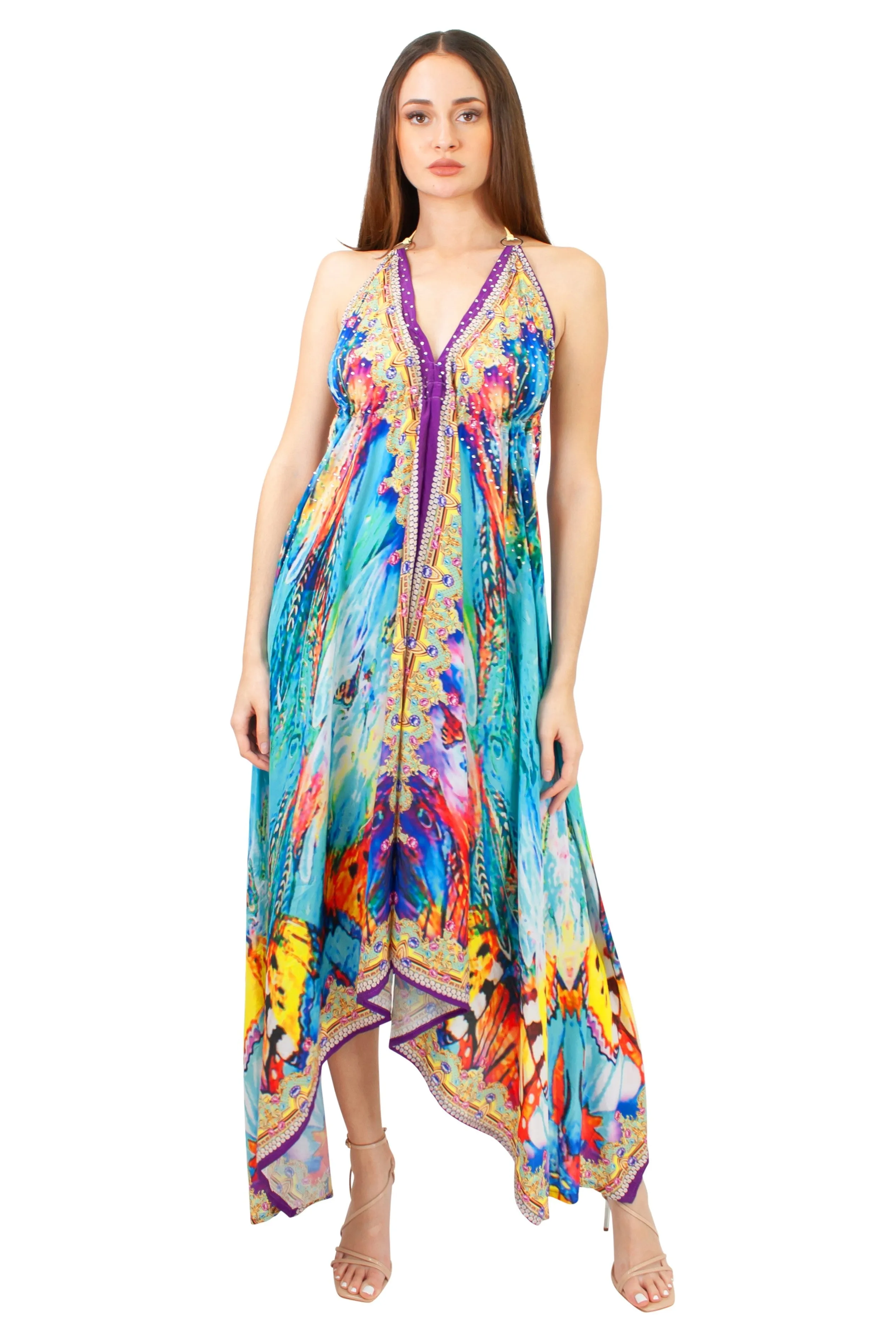 LD-104 Dress in Purple Mix