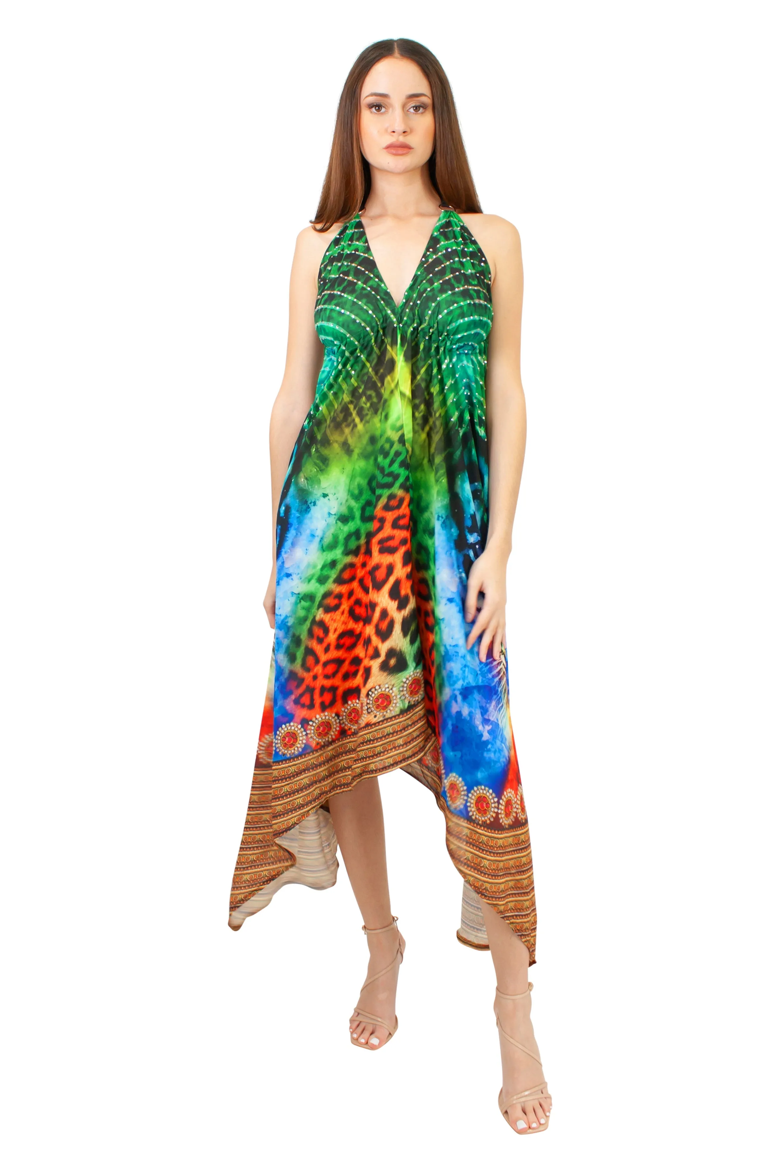 LD-104 Dress in Purple Mix