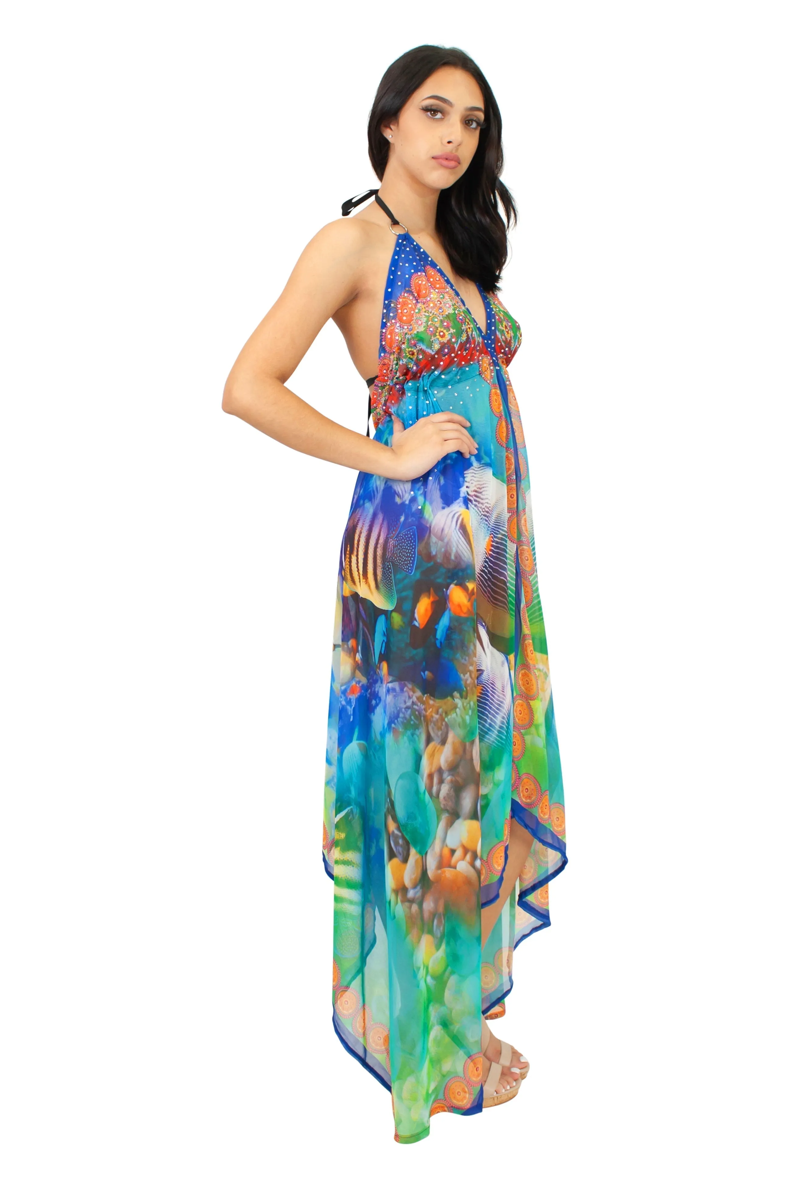 LD-104 Dress in Red Mix