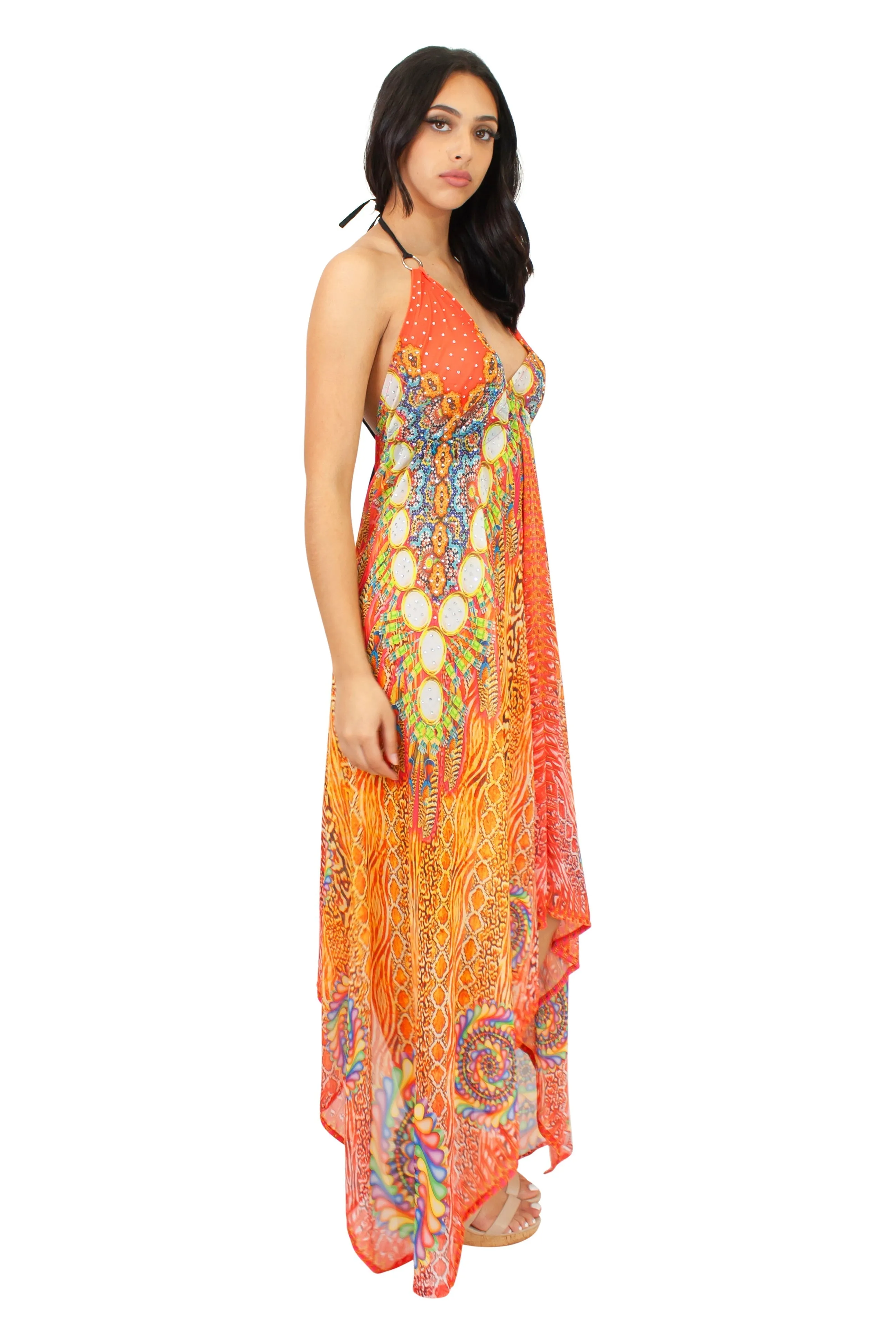 LD-104 Dress in Red Mix