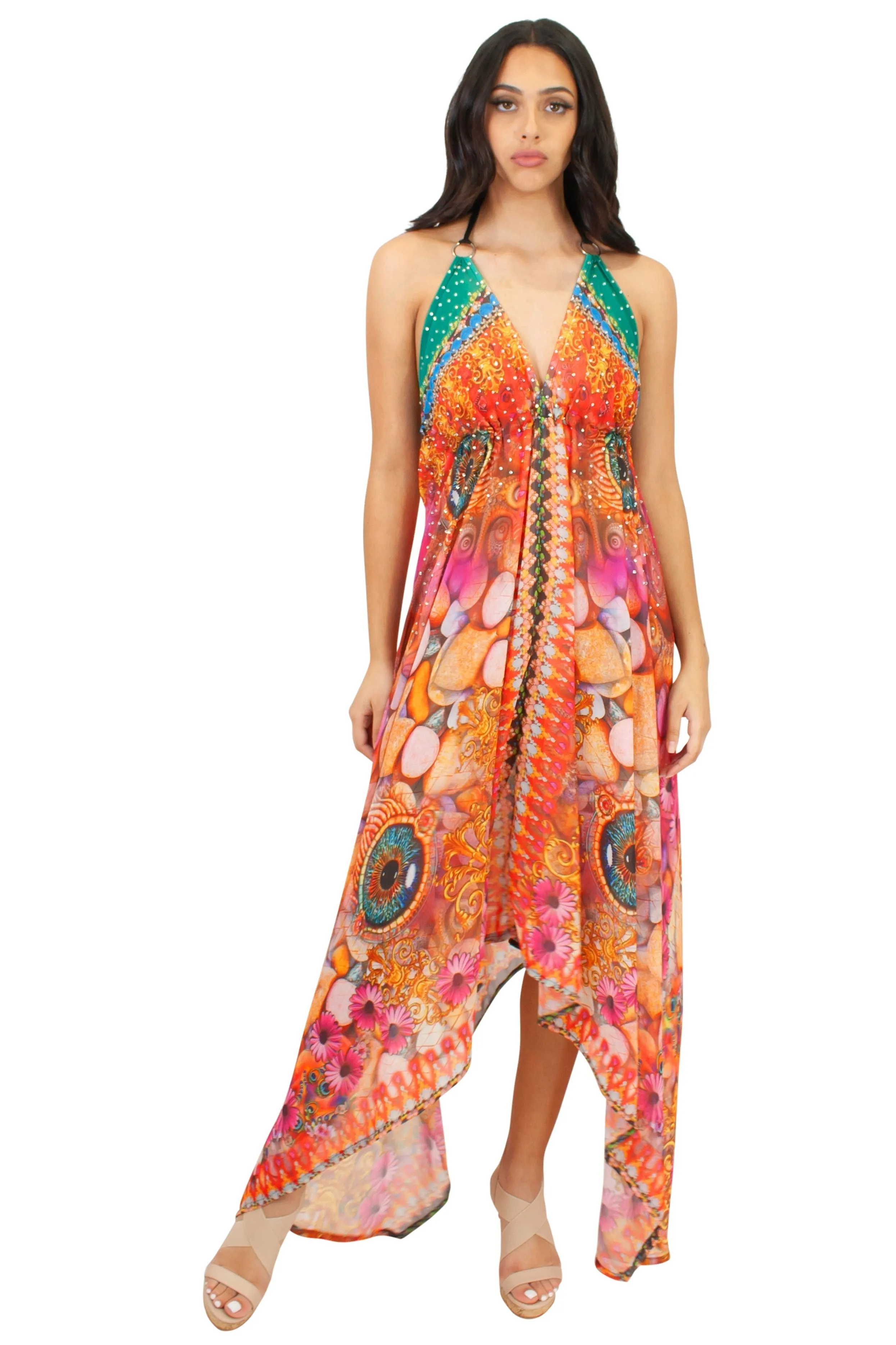 LD-104 Dress in Red Mix