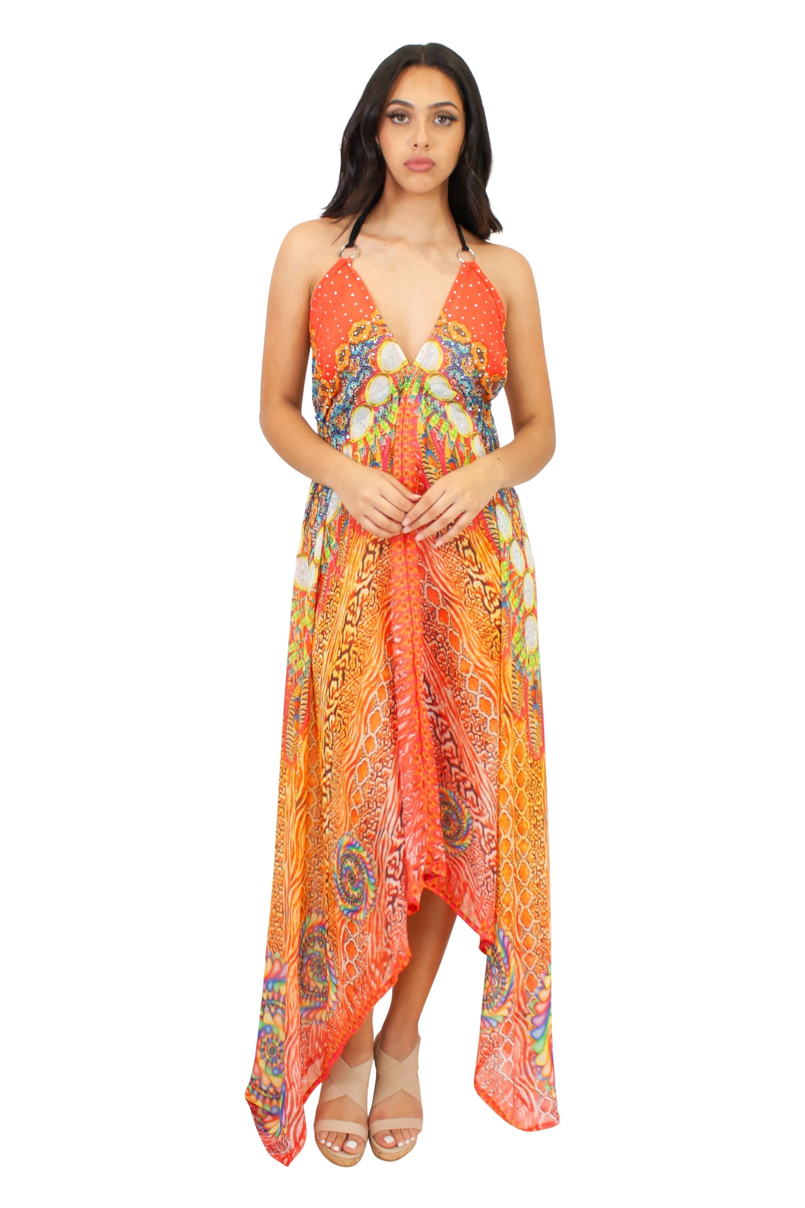 LD-104 Dress in Red Mix