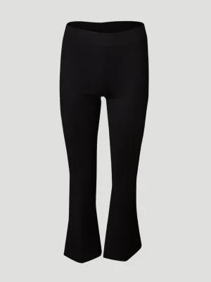 Leo Crop Flare Pant in Black