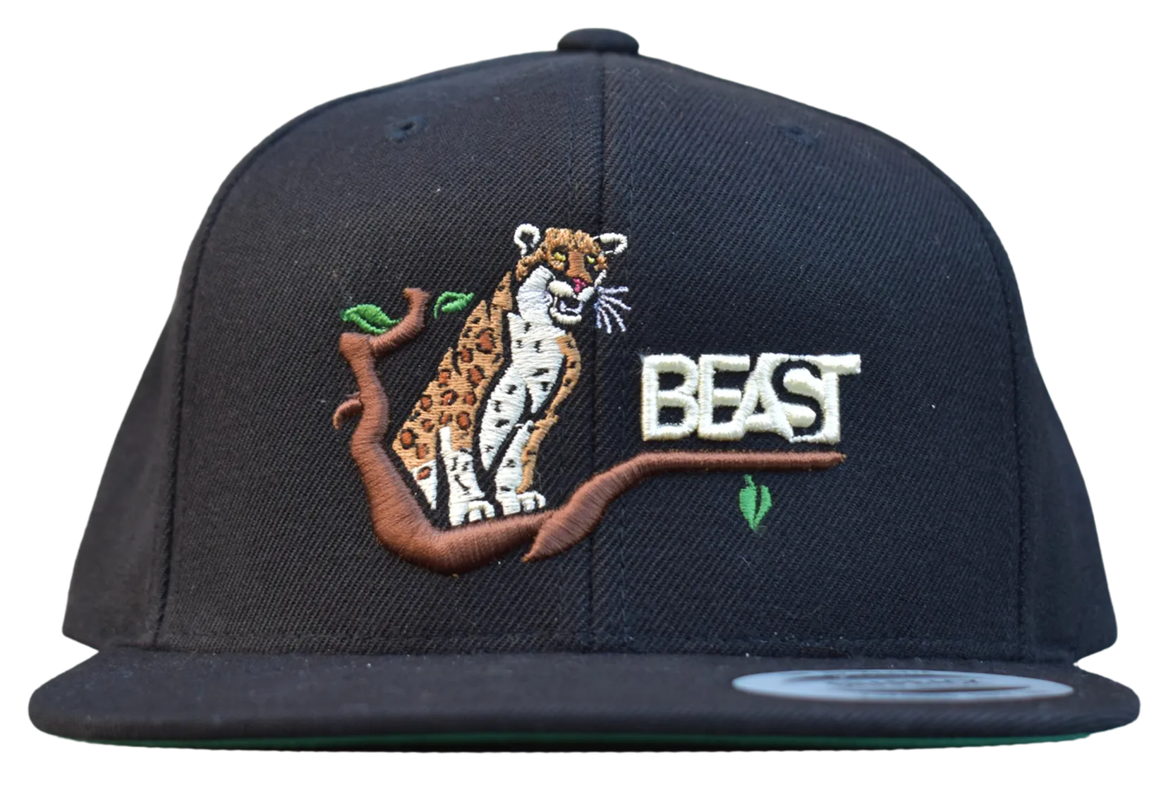 Leopard Beast Black Snapback Cap