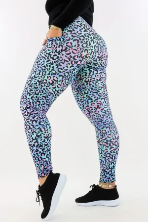 Leopard Sherbert - Casual - Regular Full Leggings - Pockets