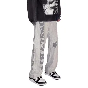 Letter Print Loose Sweatpants