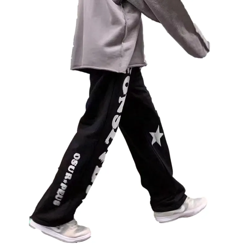 Letter Print Loose Sweatpants