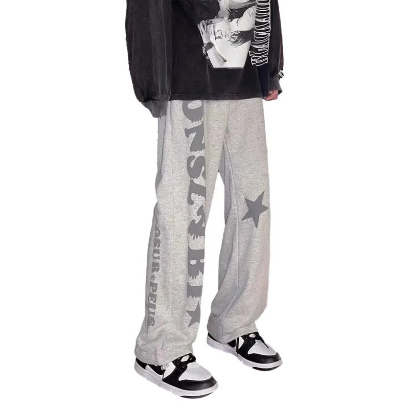 Letter Print Loose Sweatpants