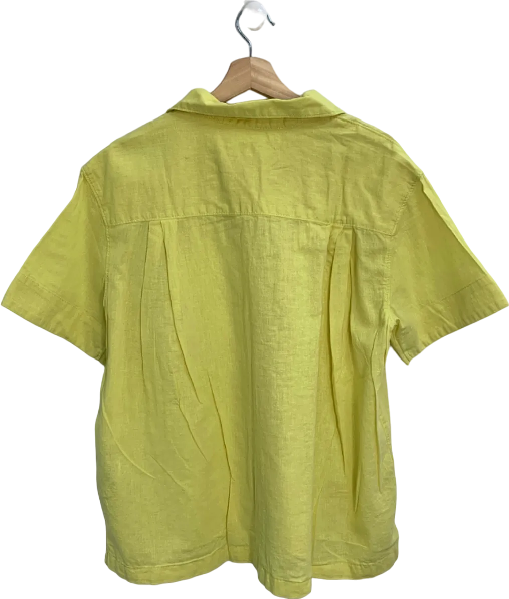 Levi's Yellow Linen Blend Short-Sleeve Shirt S