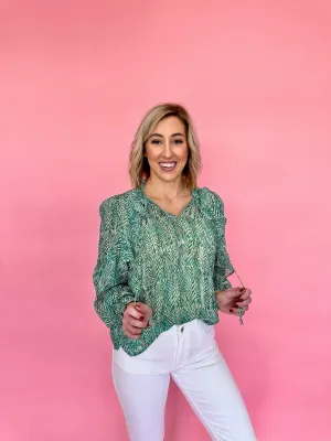 Lily Floral Flutter Blouse