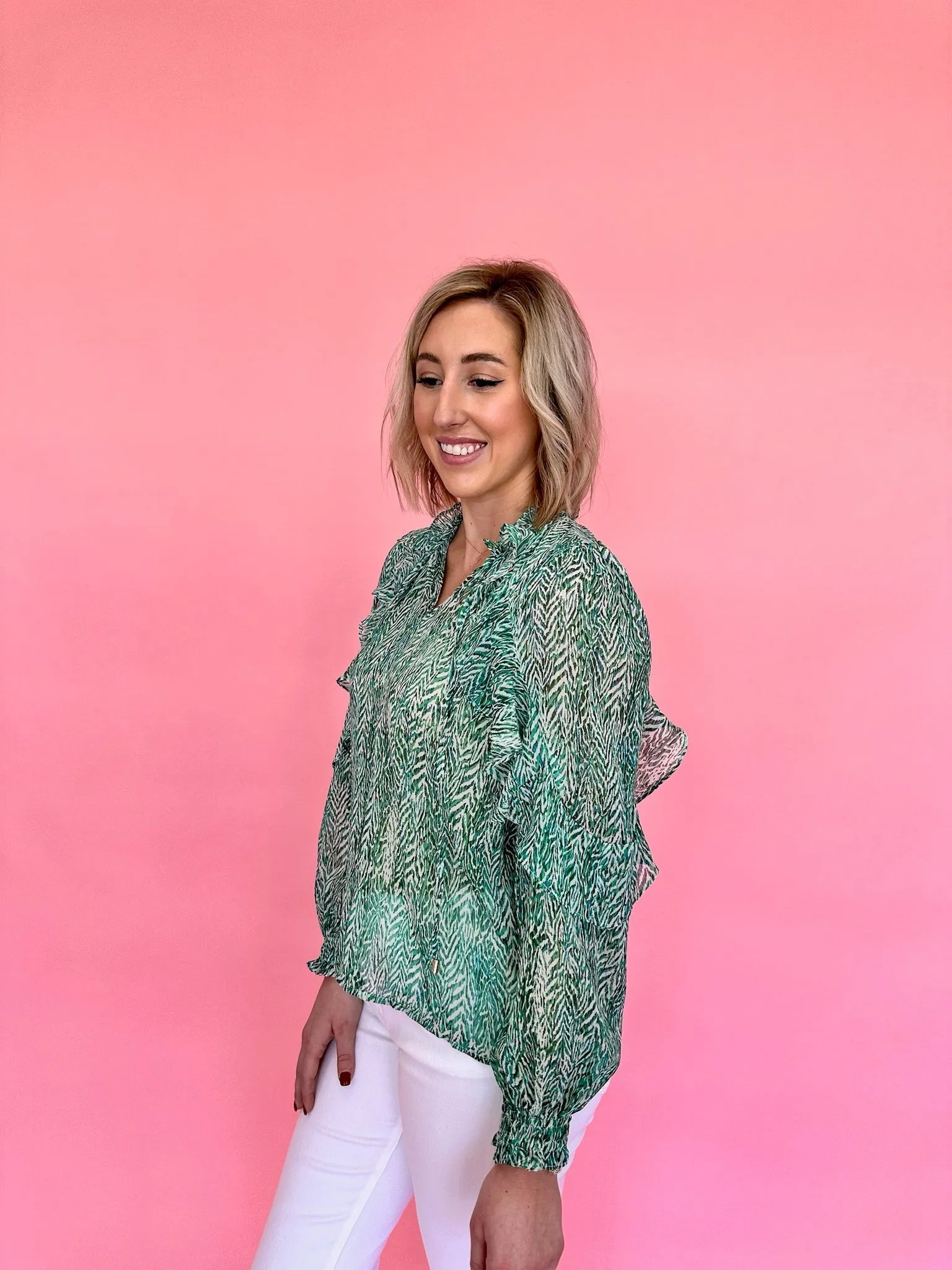 Lily Floral Flutter Blouse