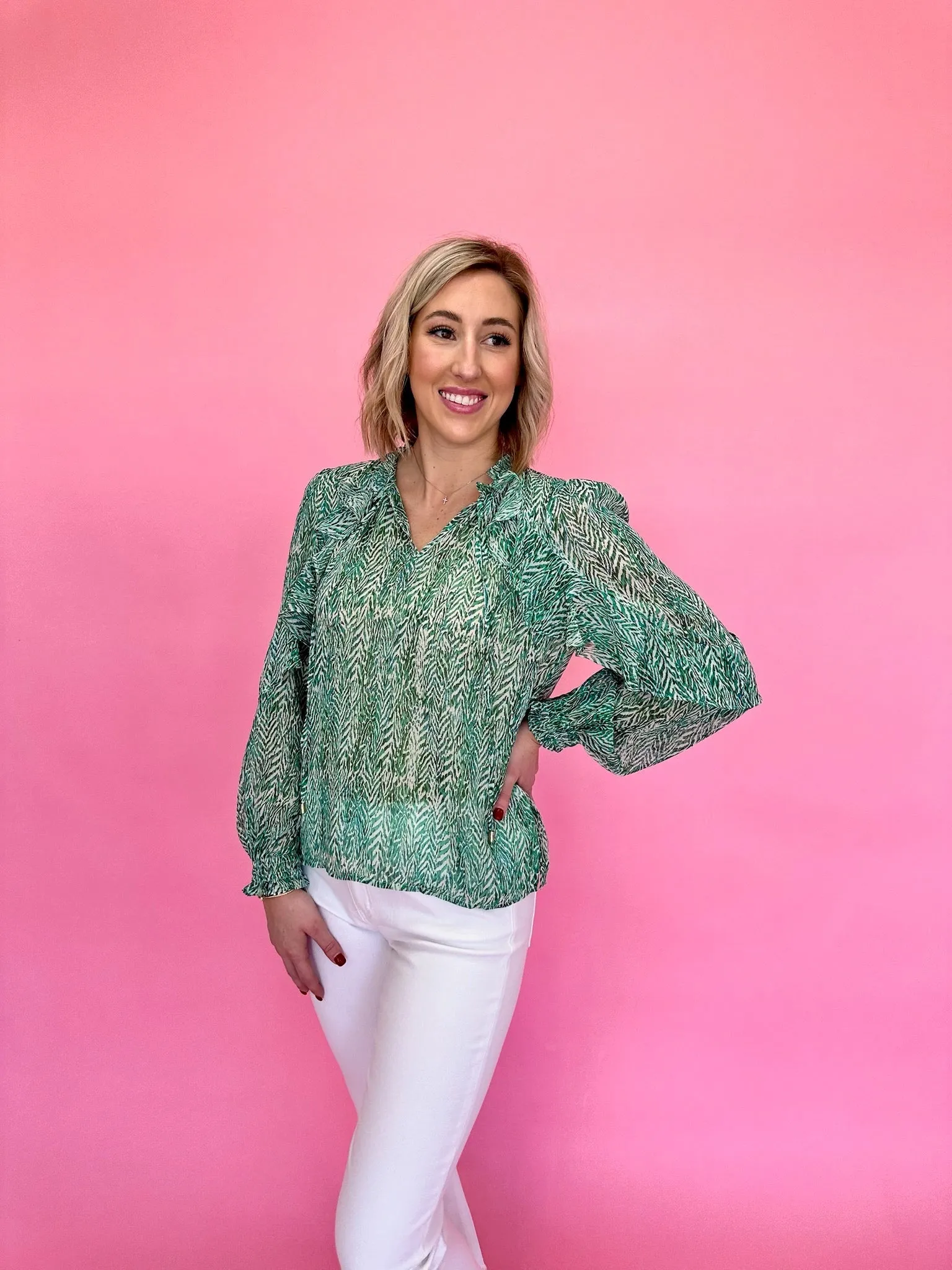 Lily Floral Flutter Blouse