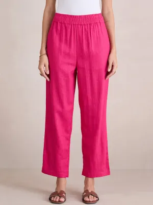 Linen Blend Pink Pant