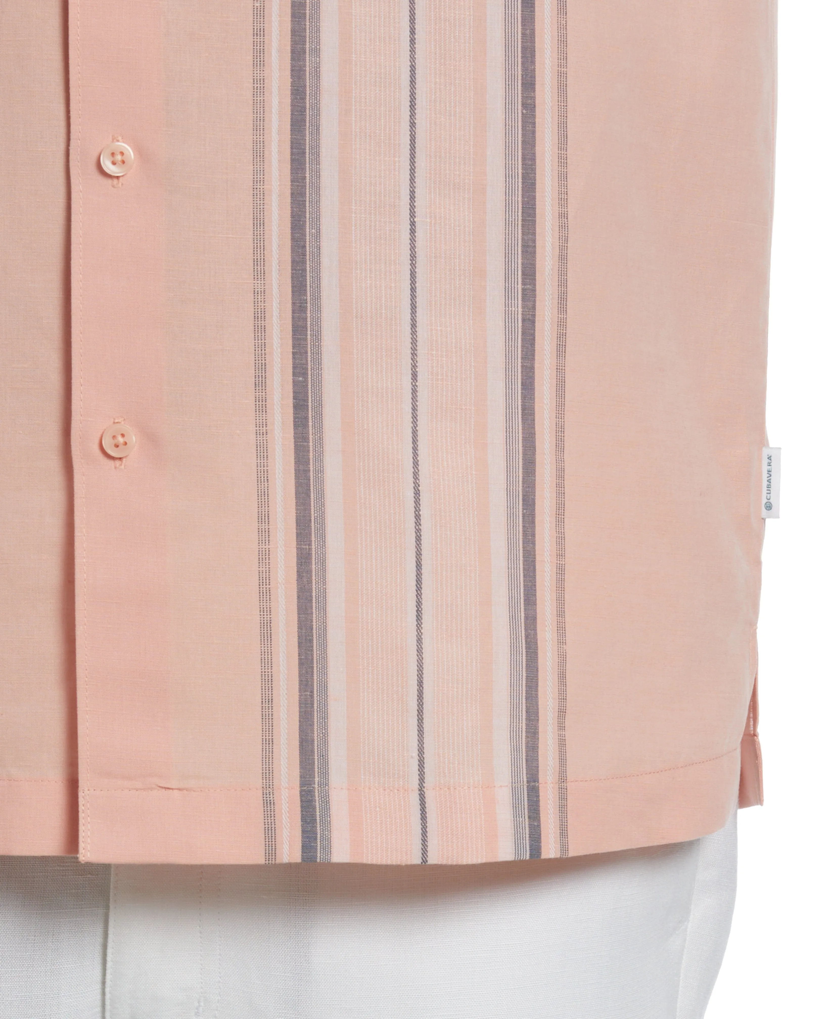 Linen Blend Yarn Dye Panel Shirt