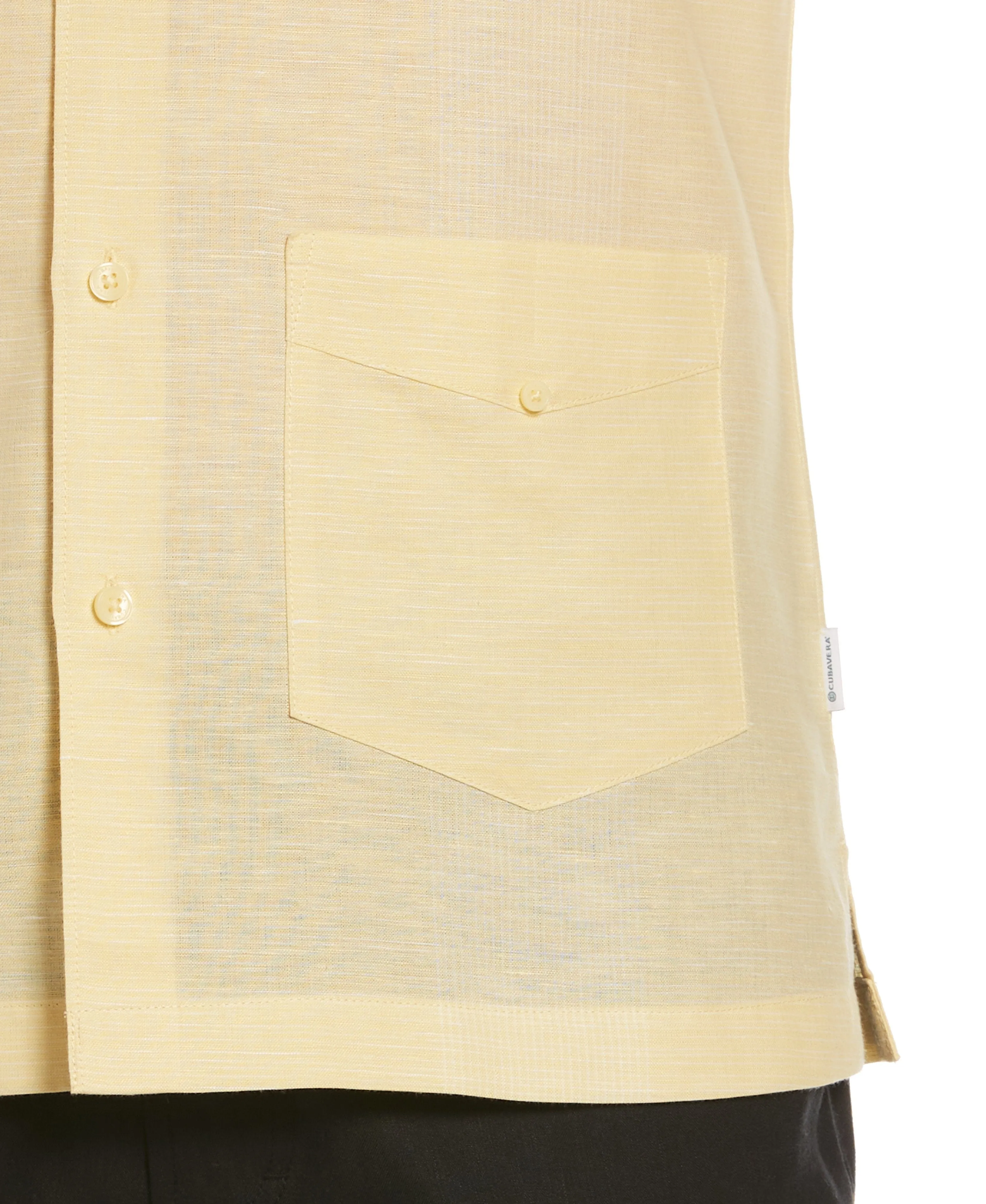 Linen-Blend Yarn Dye Stripe Guayabera Shirt