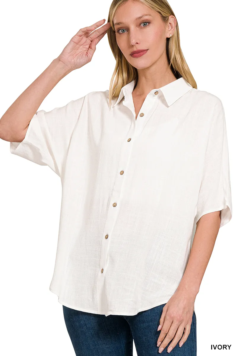 Linen Dolman Sleeve Shirt/Jacket | Stuffology Boutique