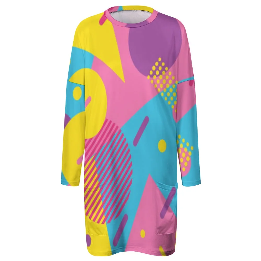 LOUD 90s Wallpaper Print Long sleeve T-shirt