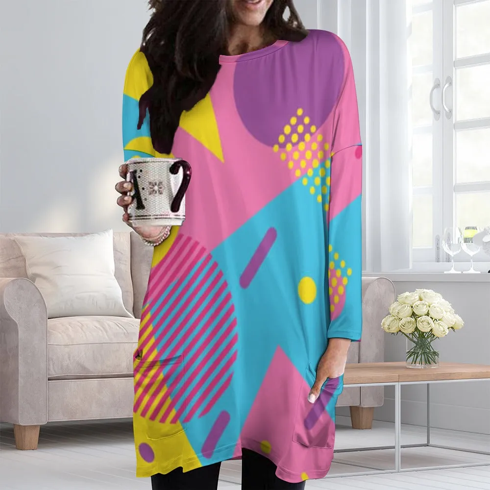 LOUD 90s Wallpaper Print Long sleeve T-shirt