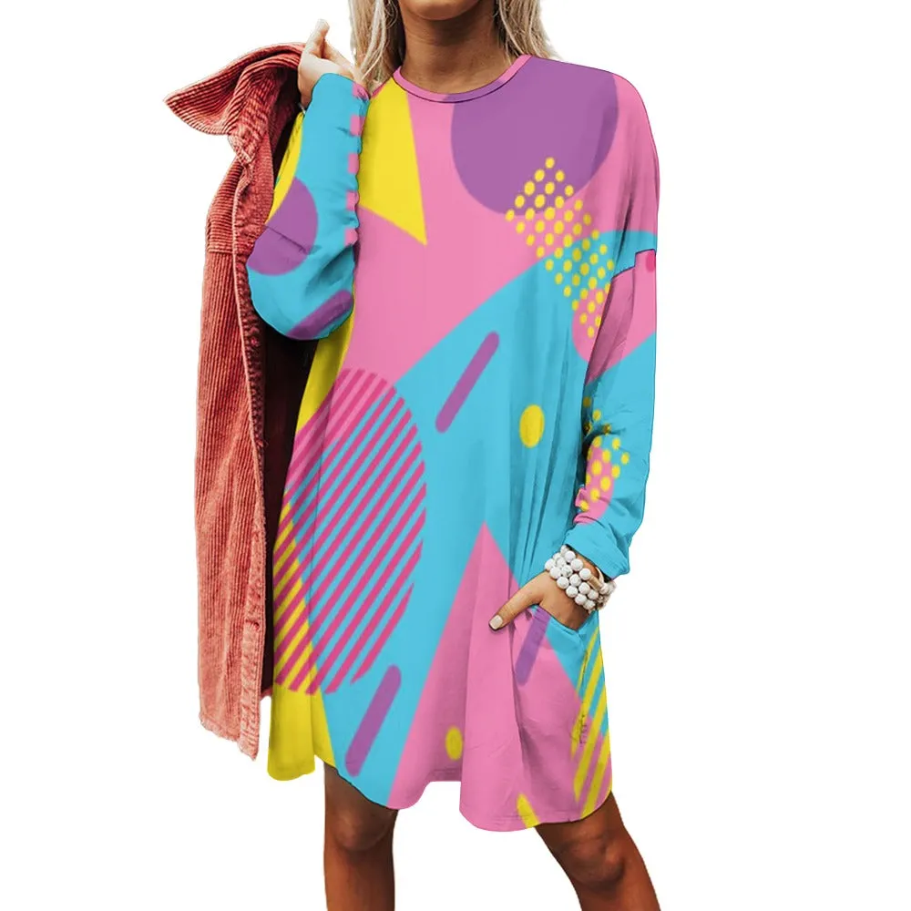 LOUD 90s Wallpaper Print Long sleeve T-shirt