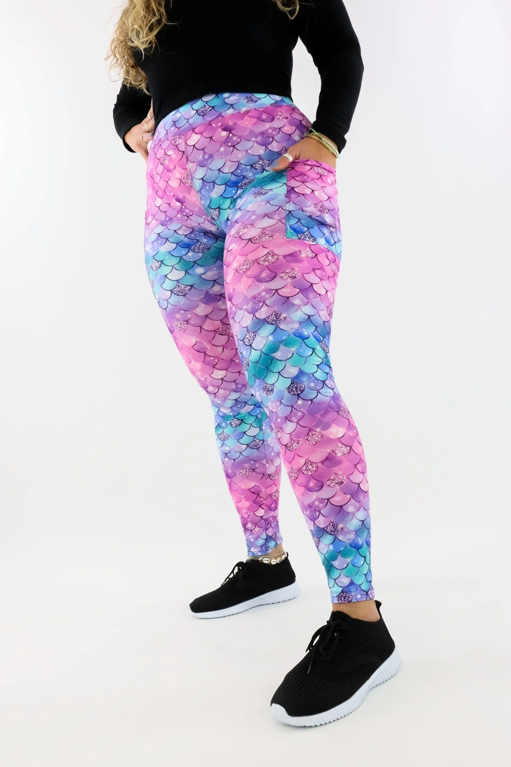 Lush Mermaid - Casual - Regular Full Leggings - Pockets