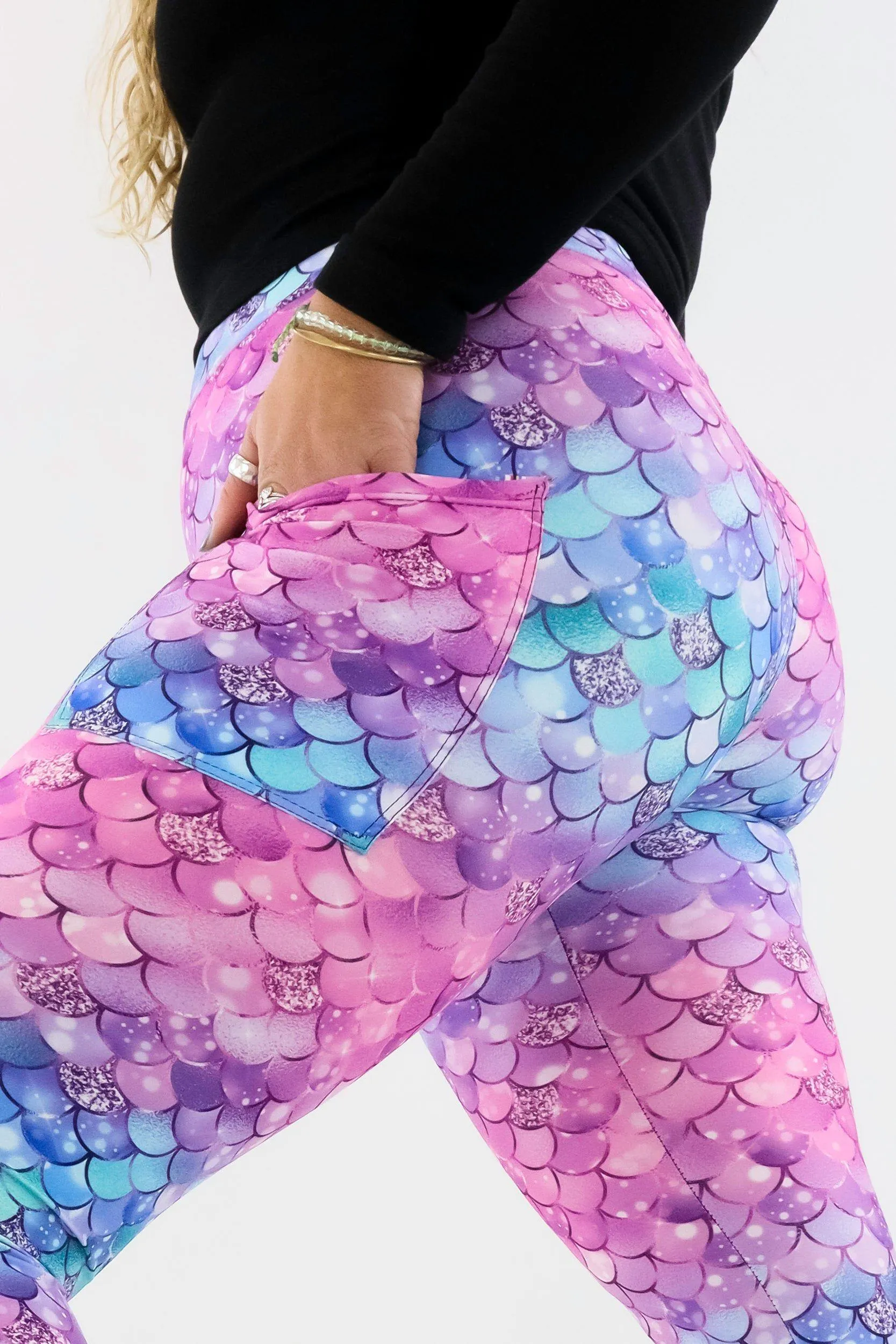 Lush Mermaid - Casual - Regular Full Leggings - Pockets