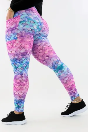 Lush Mermaid - Casual - Regular Full Leggings - Pockets