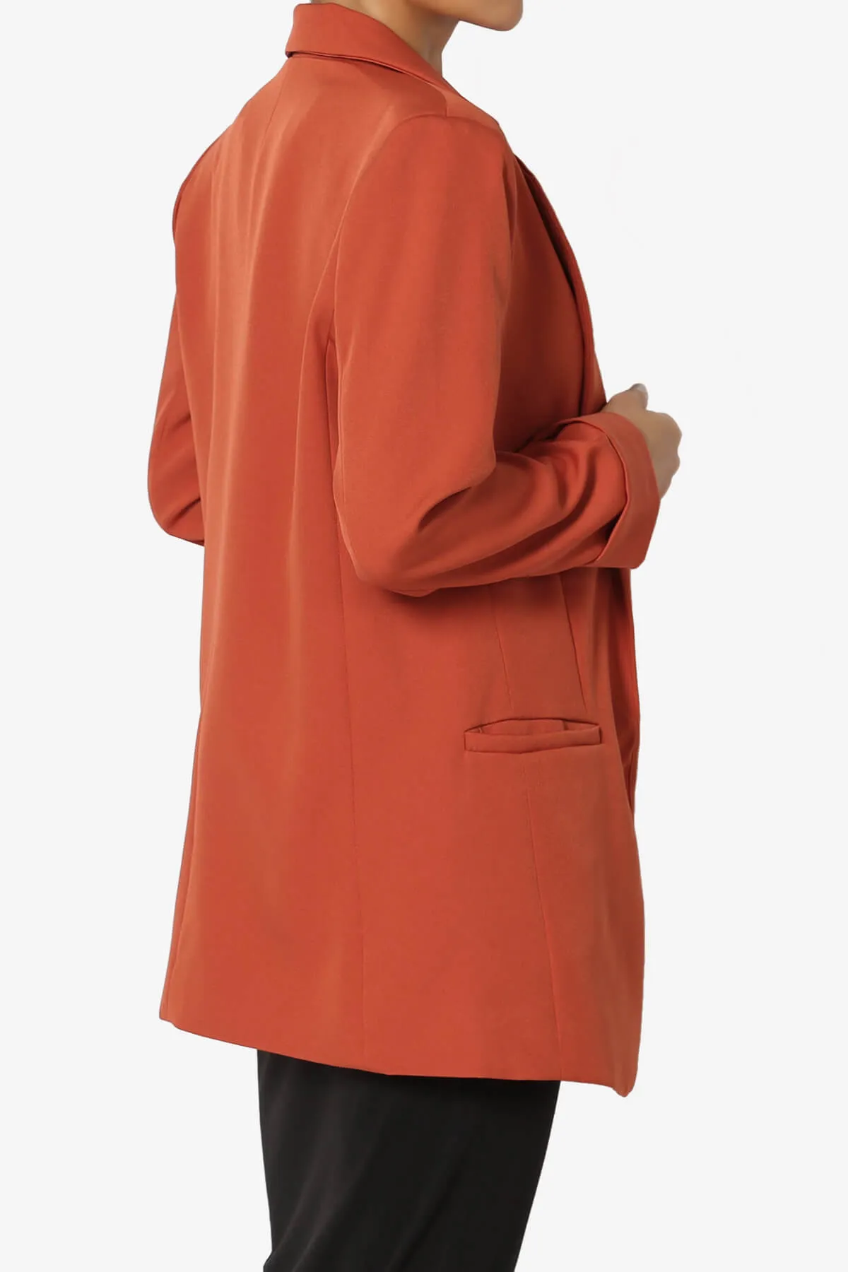 Malory Cuffed Sleeve Open Front Blazer