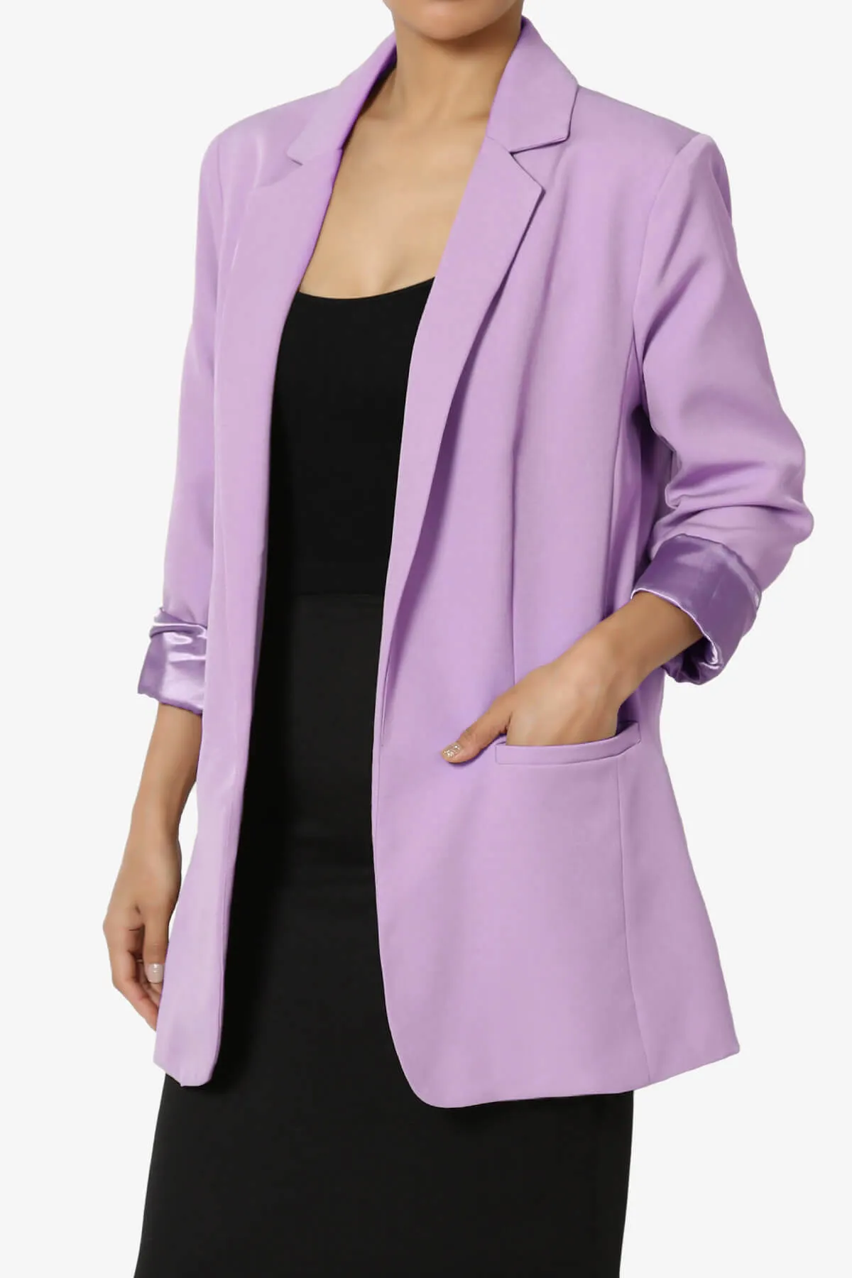 Malory Cuffed Sleeve Open Front Blazer