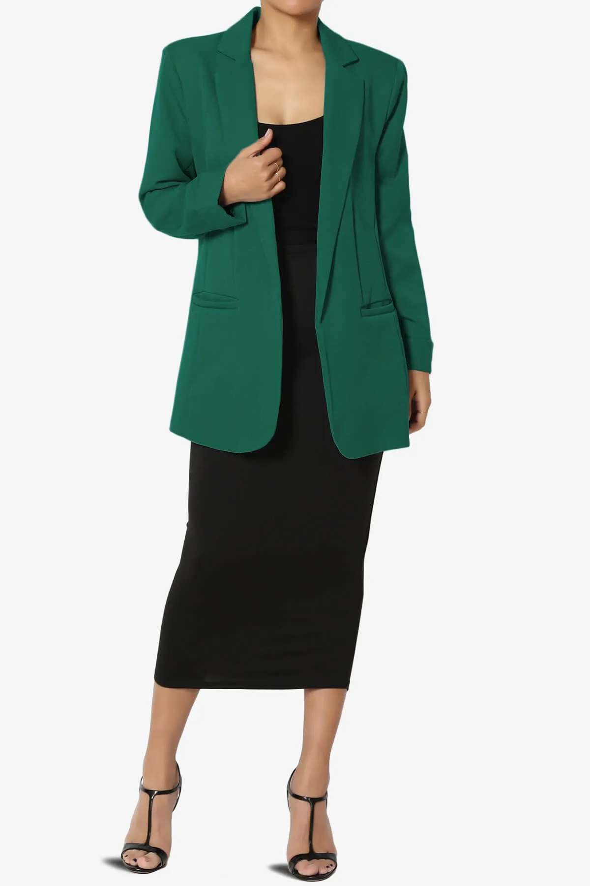 Malory Cuffed Sleeve Open Front Blazer