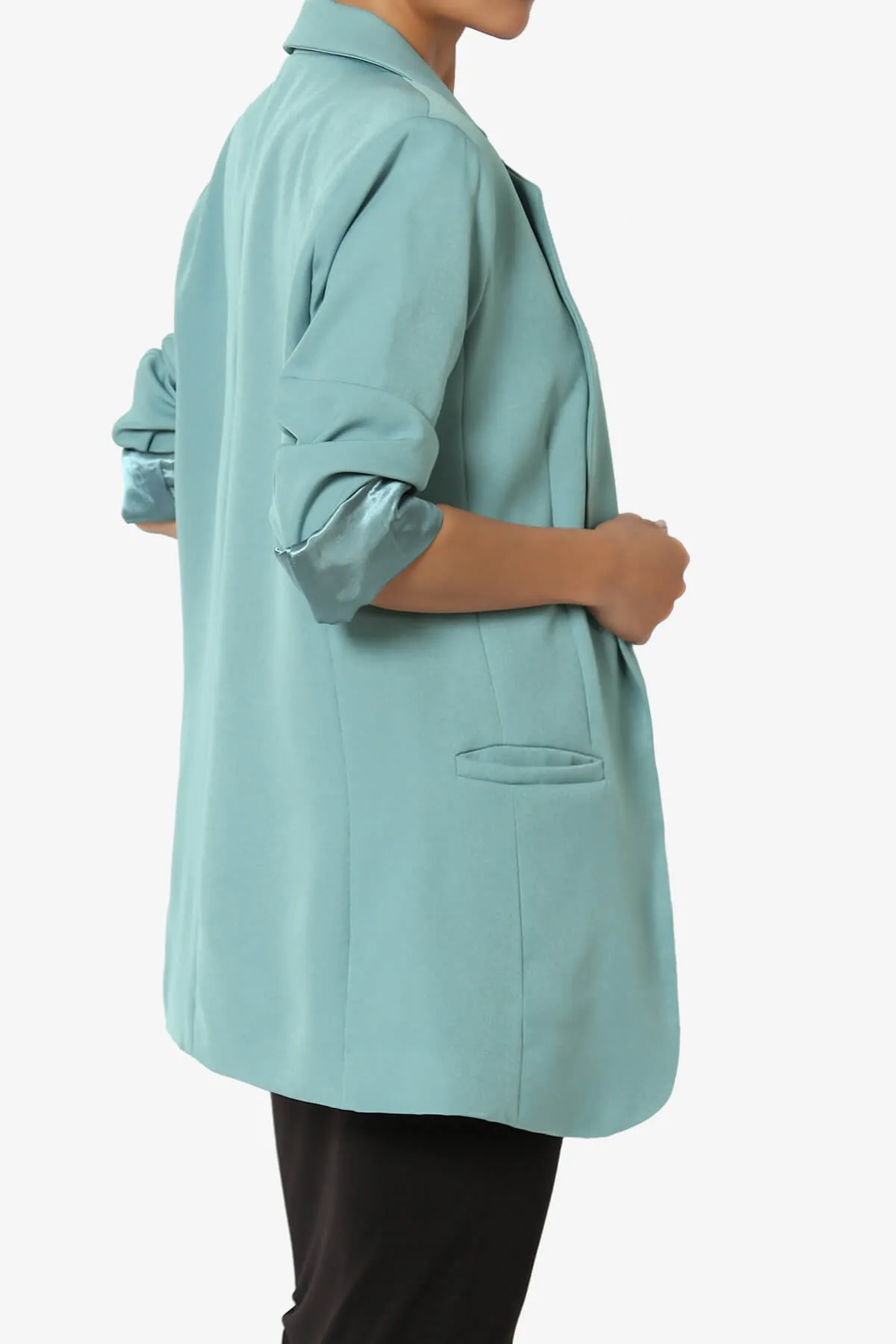Malory Cuffed Sleeve Open Front Blazer