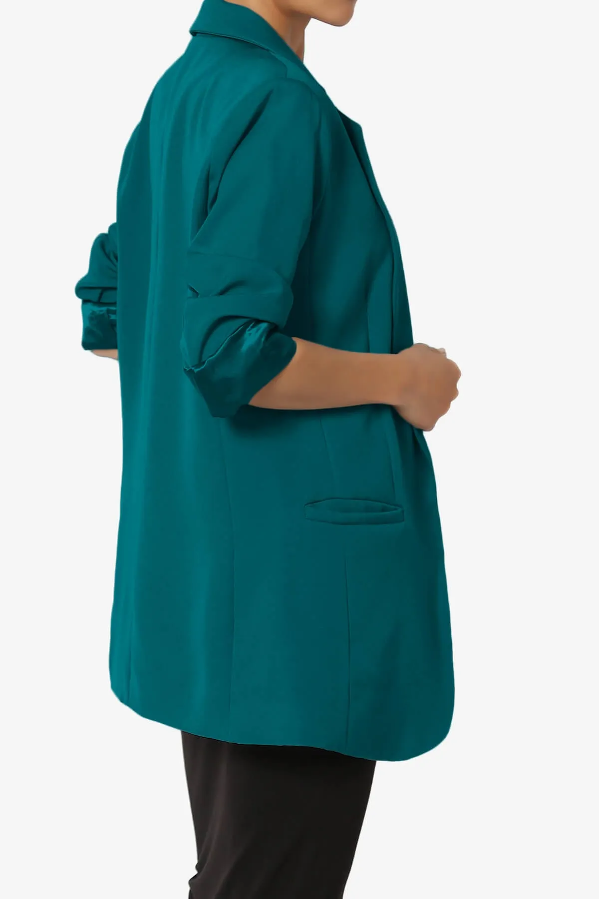 Malory Cuffed Sleeve Open Front Blazer