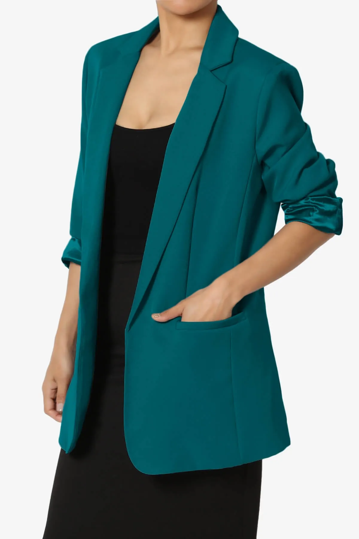 Malory Cuffed Sleeve Open Front Blazer