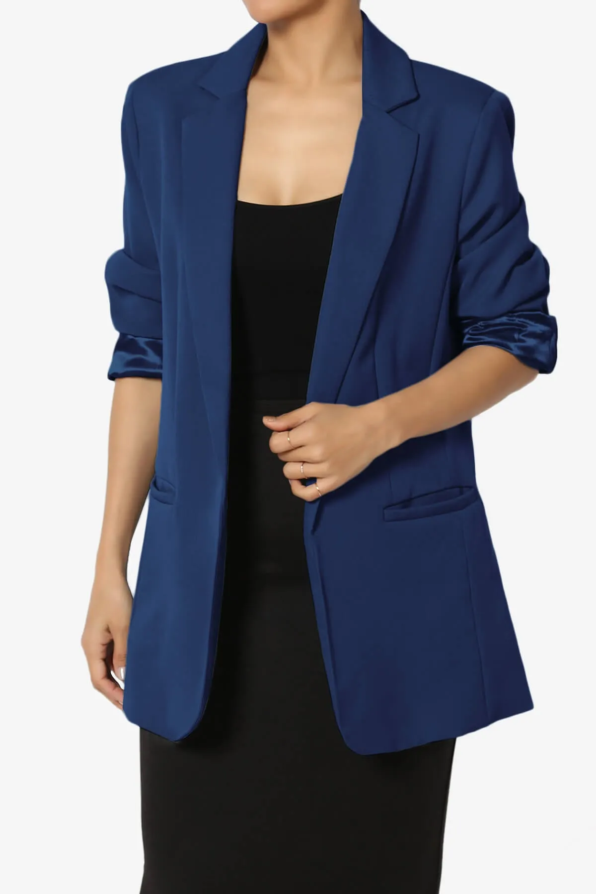 Malory Cuffed Sleeve Open Front Blazer