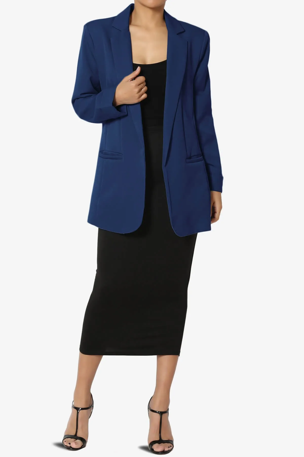 Malory Cuffed Sleeve Open Front Blazer
