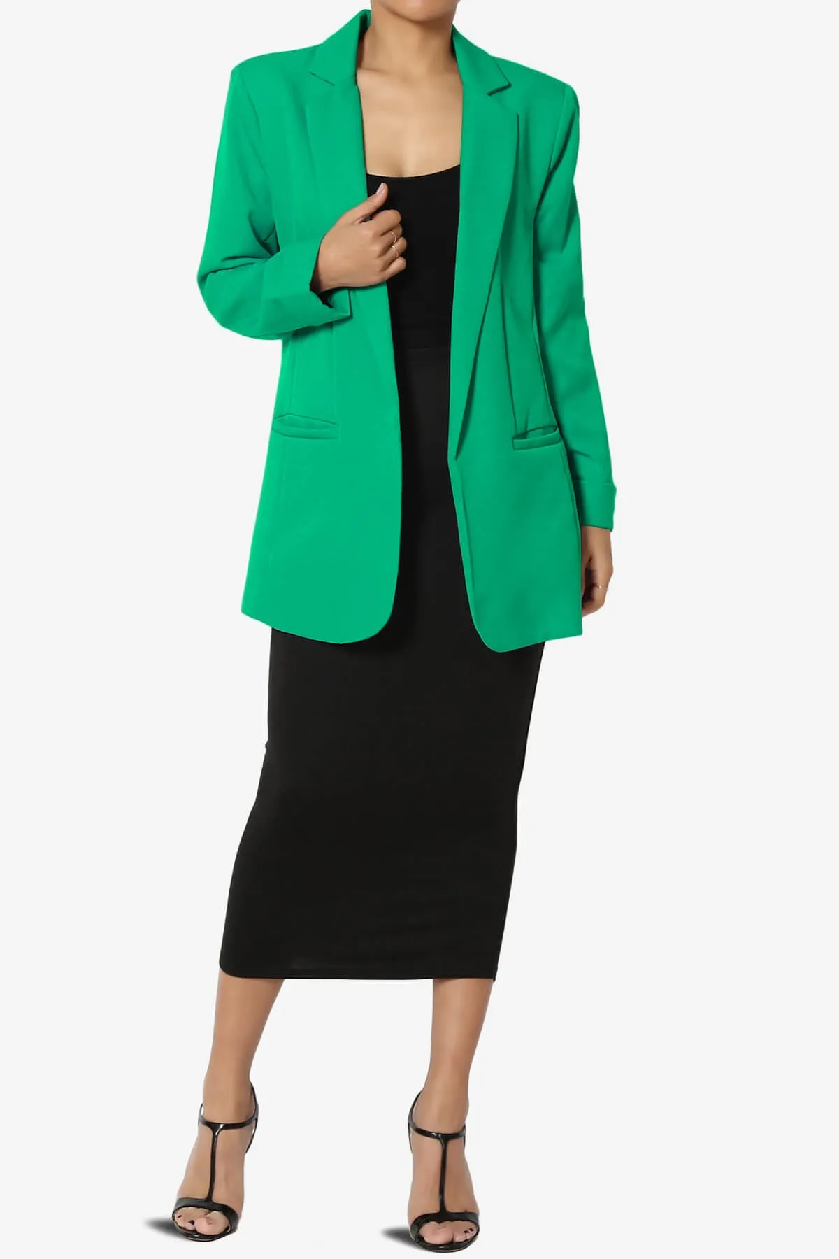 Malory Cuffed Sleeve Open Front Blazer