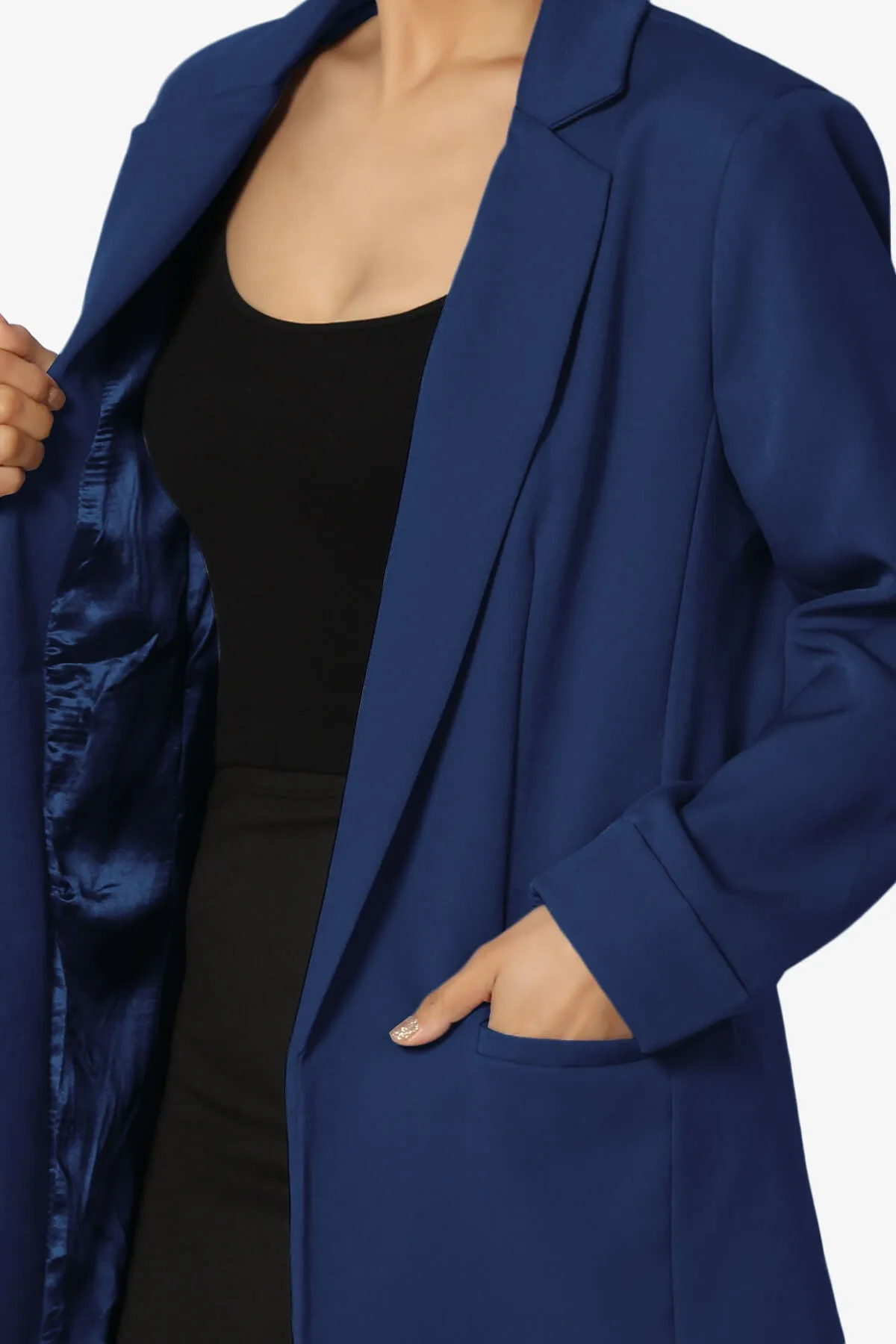 Malory Cuffed Sleeve Open Front Blazer