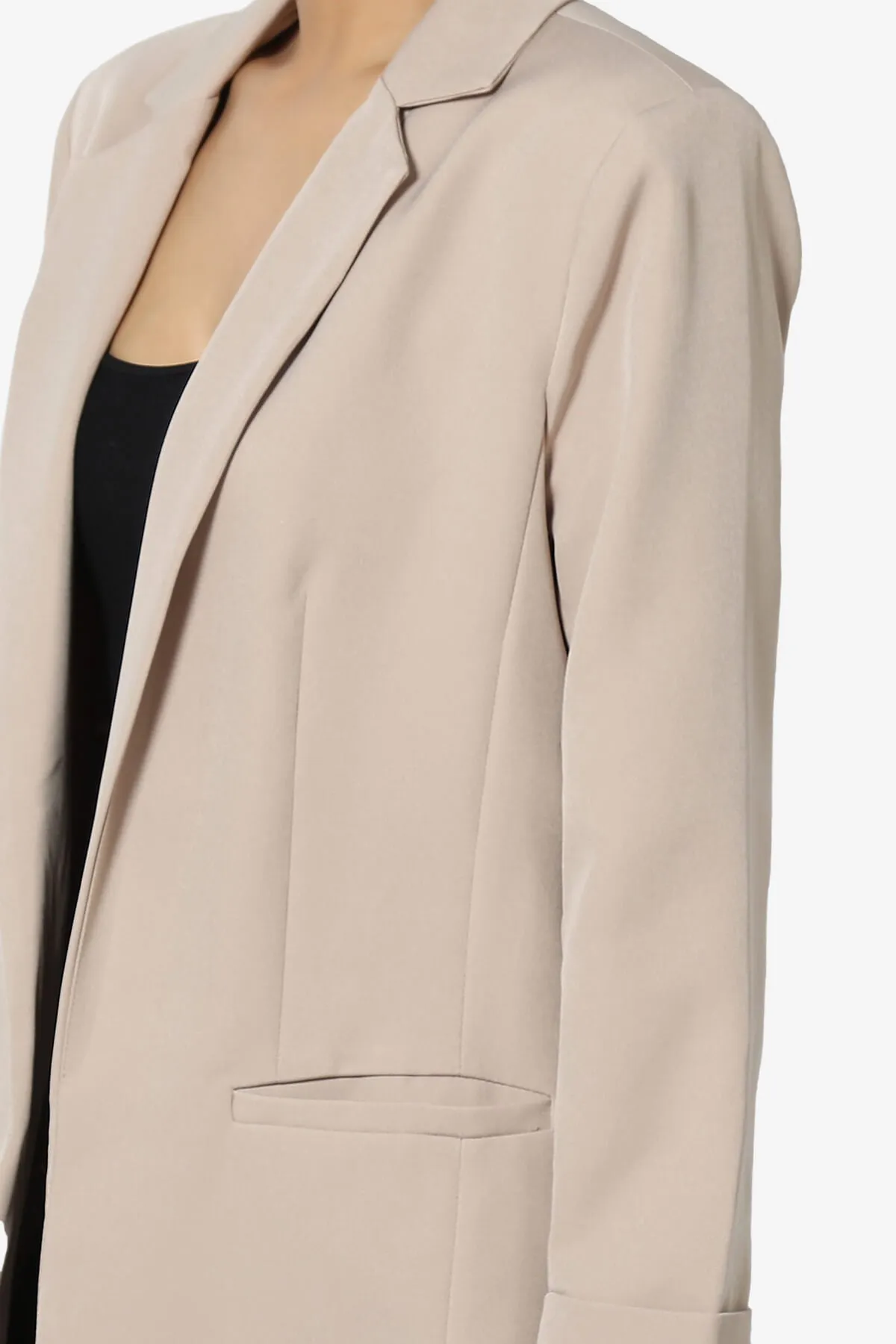 Malory Cuffed Sleeve Open Front Blazer