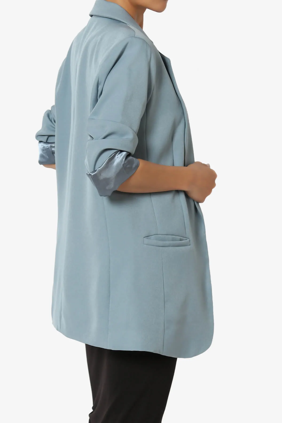 Malory Cuffed Sleeve Open Front Blazer