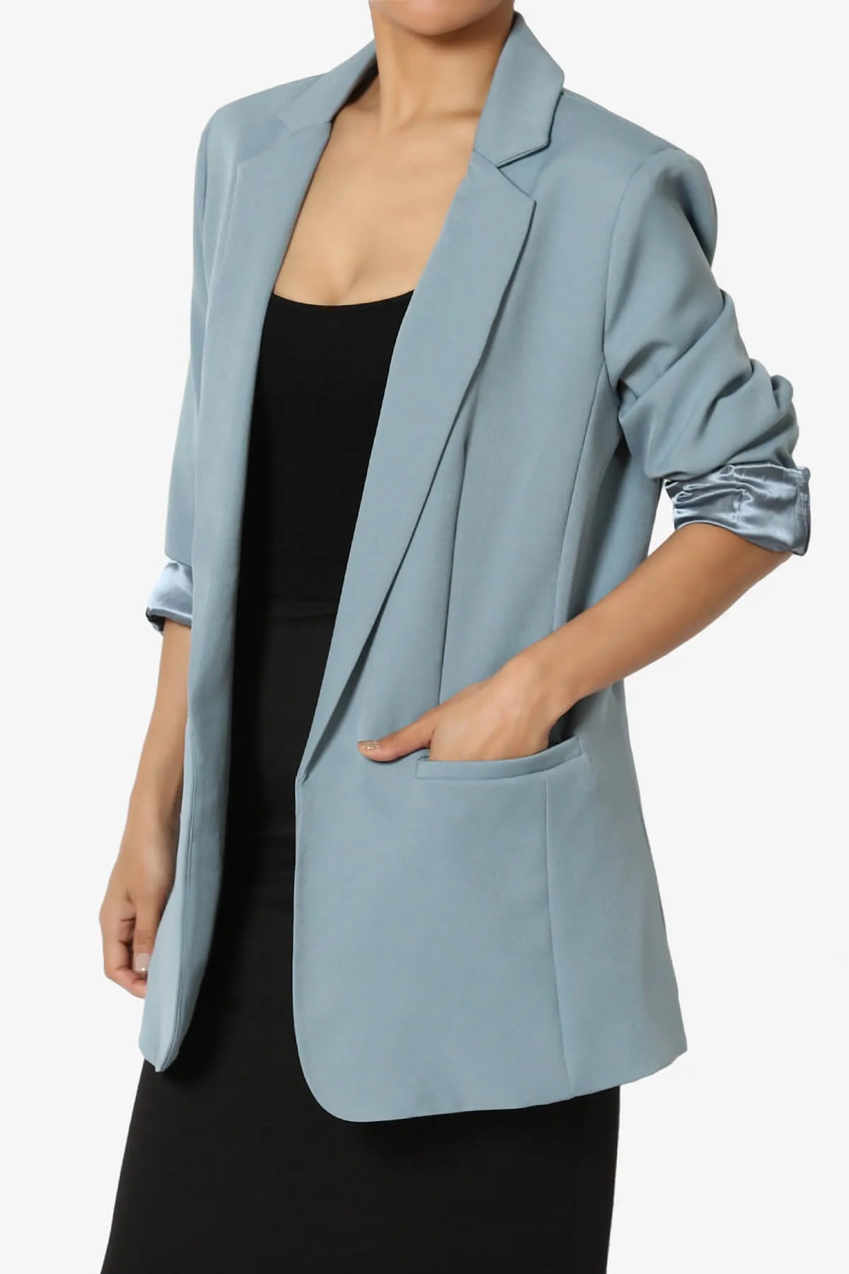 Malory Cuffed Sleeve Open Front Blazer