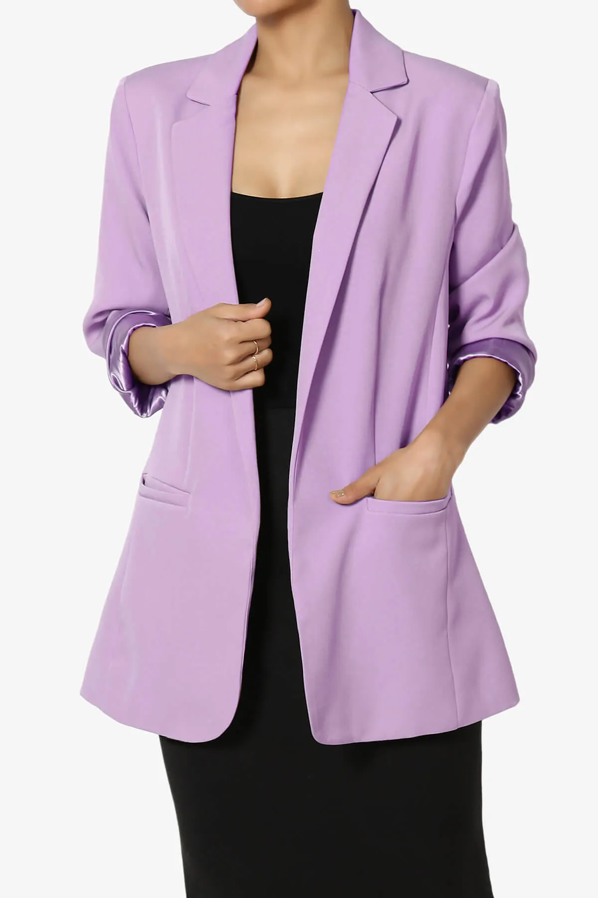 Malory Cuffed Sleeve Open Front Blazer