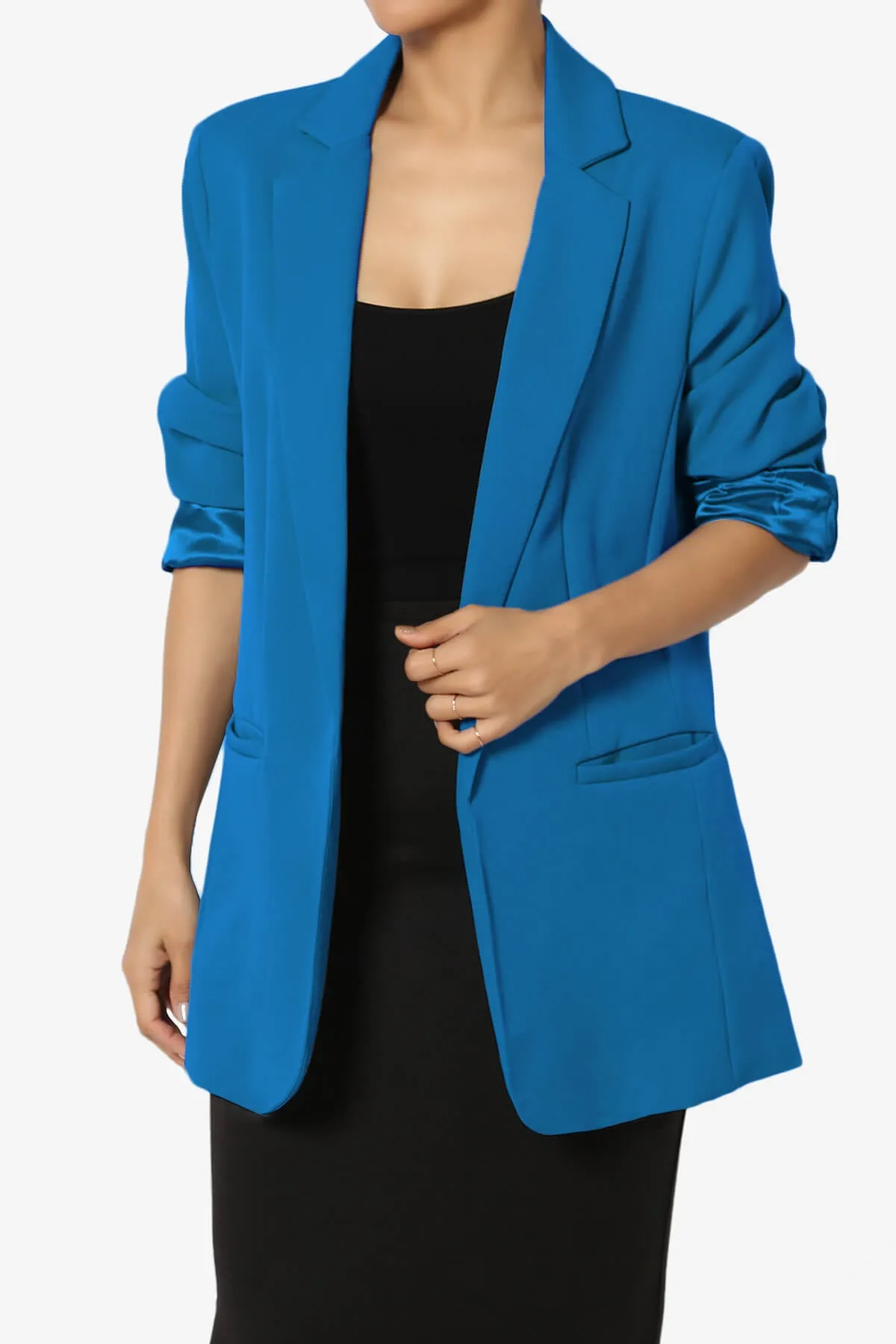 Malory Cuffed Sleeve Open Front Blazer