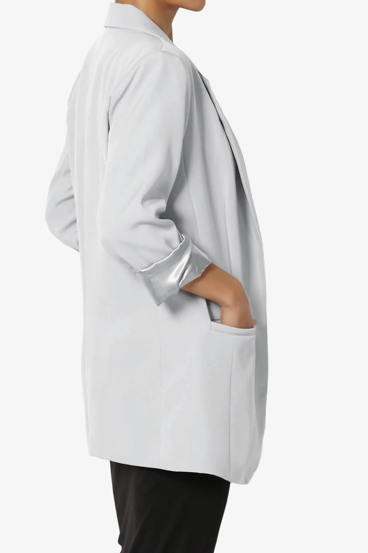 Malory Cuffed Sleeve Open Front Blazer