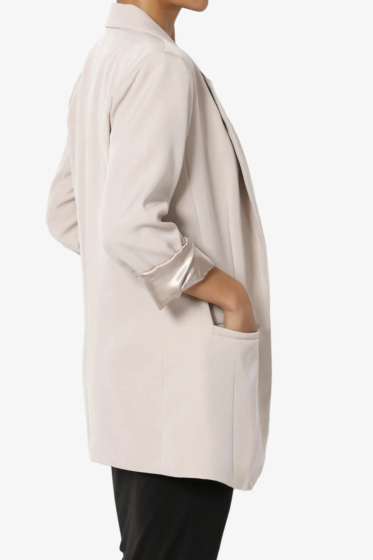 Malory Cuffed Sleeve Open Front Blazer