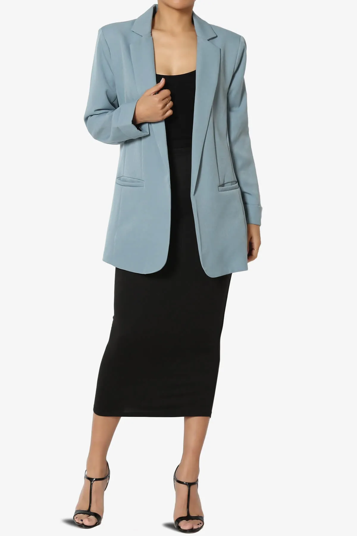 Malory Cuffed Sleeve Open Front Blazer