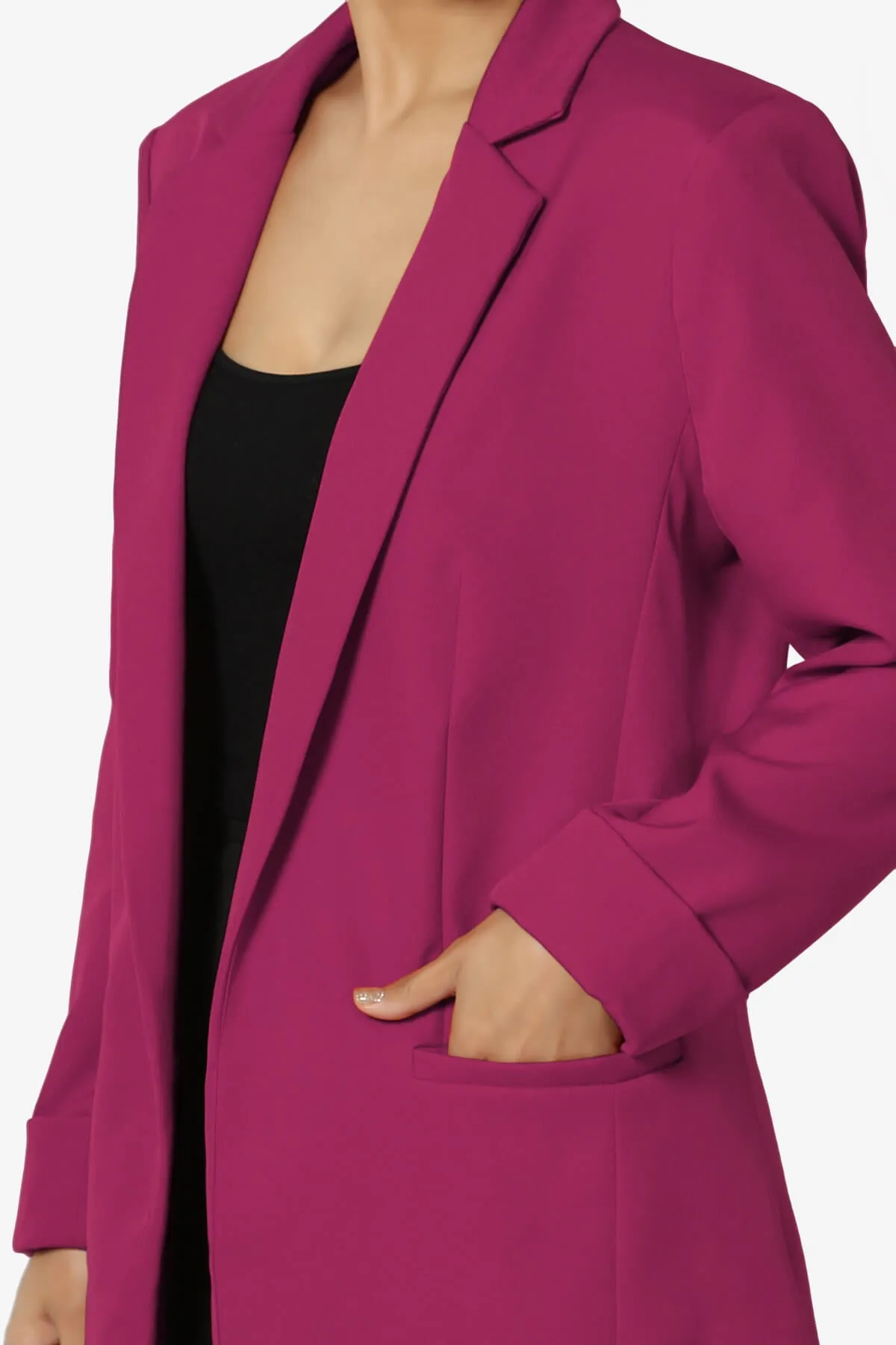 Malory Cuffed Sleeve Open Front Blazer
