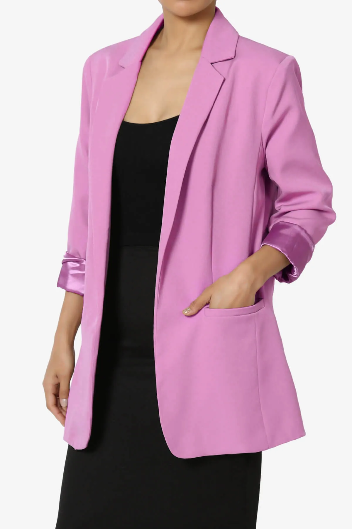 Malory Cuffed Sleeve Open Front Blazer