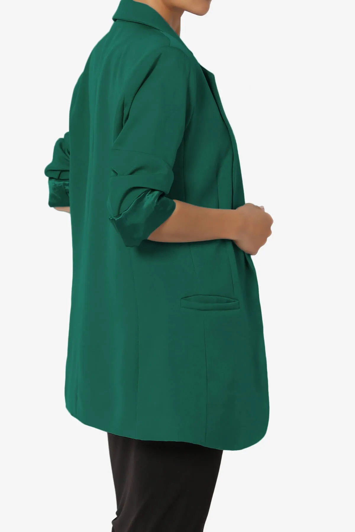 Malory Cuffed Sleeve Open Front Blazer